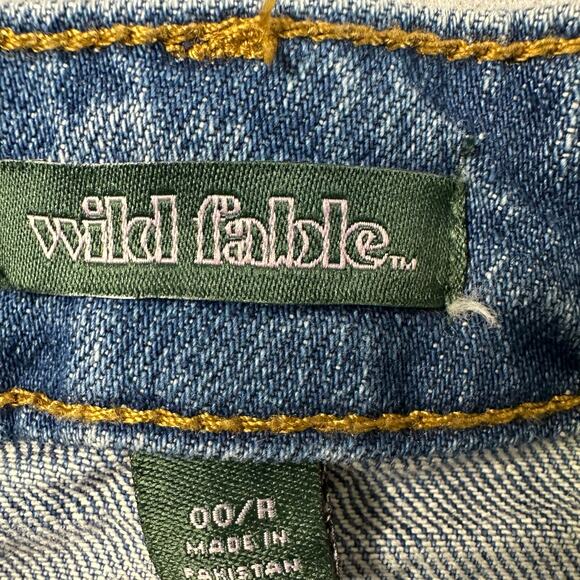 Wild Fable Shorts Medium Wash Blue Womens 00 Denim High-Rise Rolled Cuff Casual - Picture 4 of 8
